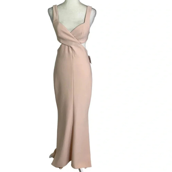 Significant Other Evie Cut Out Open Back Long Dress Blush Size 4 NWT - Picture 5 of 14